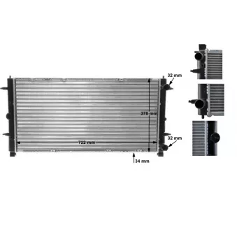 Radiateur, refroidissement du moteur MAHLE CR 398 000S