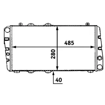 Radiateur, refroidissement du moteur MAHLE CR 453 000S