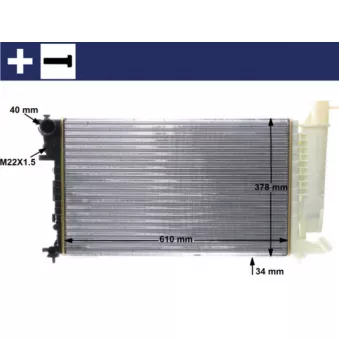 Radiateur, refroidissement du moteur MAHLE CR 497 000S