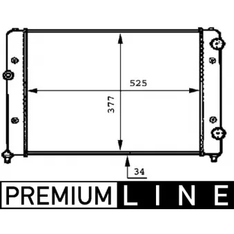 Radiateur, refroidissement du moteur MAHLE CR 507 000P