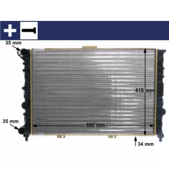 Radiateur, refroidissement du moteur MAHLE CR 518 000S