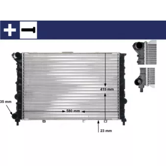 Radiateur, refroidissement du moteur MAHLE CR 521 000S