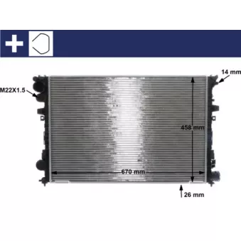 Radiateur, refroidissement du moteur MAHLE CR 587 000S