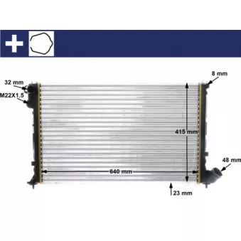 Radiateur, refroidissement du moteur MAHLE CR 593 000S