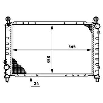 Radiateur, refroidissement du moteur MAHLE CR 621 000S