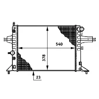 Radiateur, refroidissement du moteur MAHLE CR 650 000S