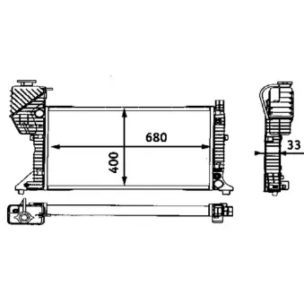 Radiateur, refroidissement du moteur MAHLE CR 667 000S