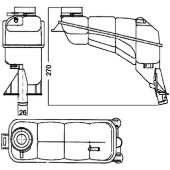 Vase d'expansion, liquide de refroidissement MAHLE CRT 117 000S