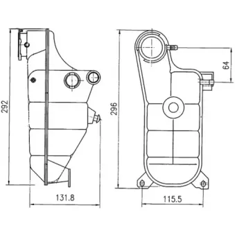 Vase d'expansion, liquide de refroidissement MAHLE CRT 119 000S