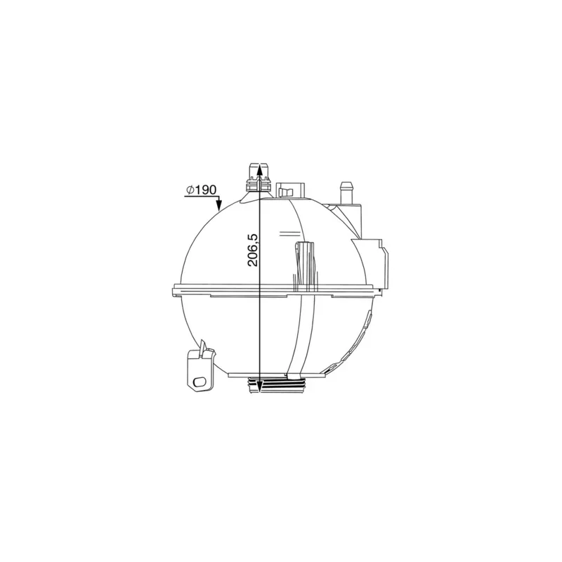 Vase d'expansion, liquide de refroidissement MAHLE CRT 210 000S