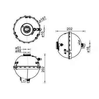 Vase d'expansion, liquide de refroidissement MAHLE CRT 211 000S