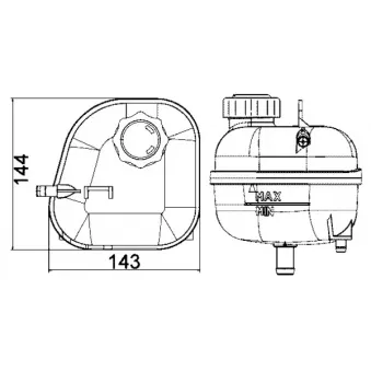 Vase d'expansion, liquide de refroidissement MAHLE CRT 85 001S