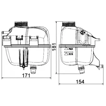 Vase d'expansion, liquide de refroidissement MAHLE CRT 87 001S