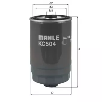 Filtre à carburant MAHLE KC 504