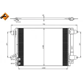 Condenseur, climatisation NRF 350028