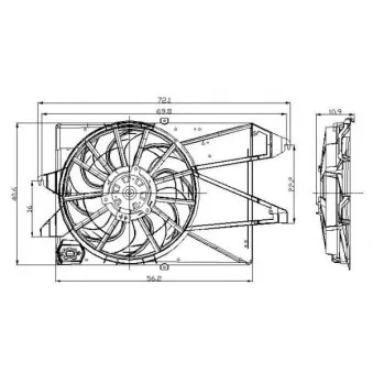 Ventilateur, refroidissement du moteur NRF 47005