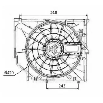 Ventilateur, refroidissement du moteur NRF 47026