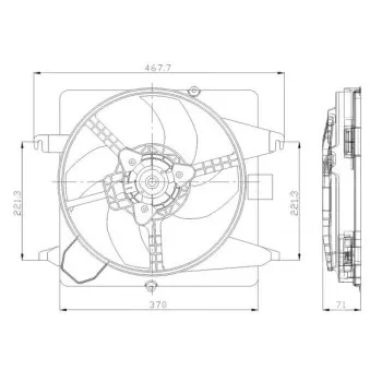 Ventilateur, refroidissement du moteur NRF 47259