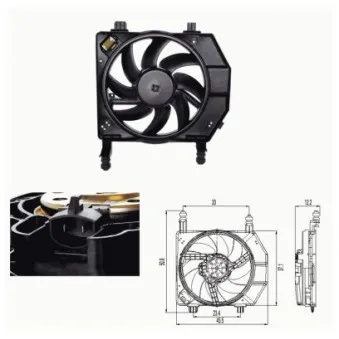 Ventilateur, refroidissement du moteur NRF 47681