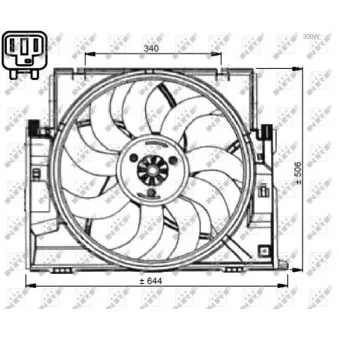 Ventilateur, refroidissement du moteur NRF 47735