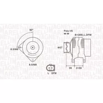 Alternateur MAGNETI MARELLI 063732002010