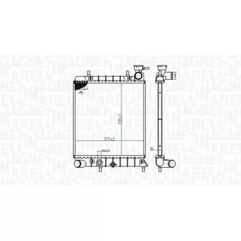 Radiateur, refroidissement du moteur MAGNETI MARELLI 350213174800