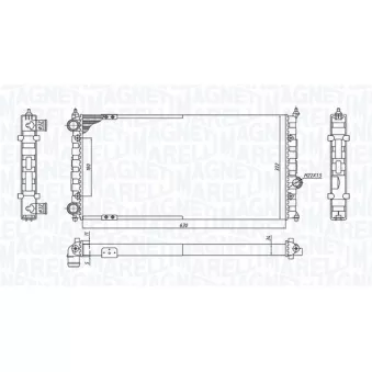 Radiateur, refroidissement du moteur MAGNETI MARELLI 350213187800