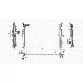 Radiateur, refroidissement du moteur MAGNETI MARELLI 350213199600