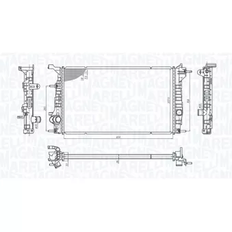 Radiateur, refroidissement du moteur MAGNETI MARELLI 350213200600