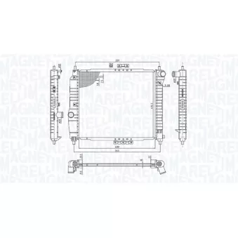 Radiateur, refroidissement du moteur MAGNETI MARELLI 350213891000