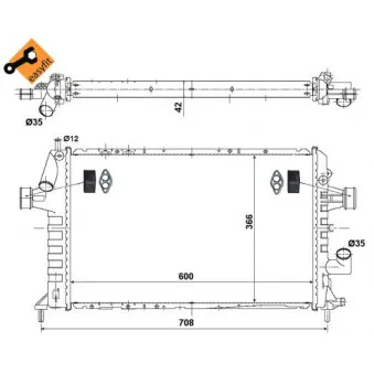 Radiateur, refroidissement du moteur NRF 506616