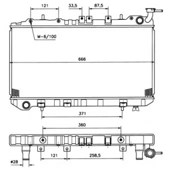 Radiateur, refroidissement du moteur NRF 506864