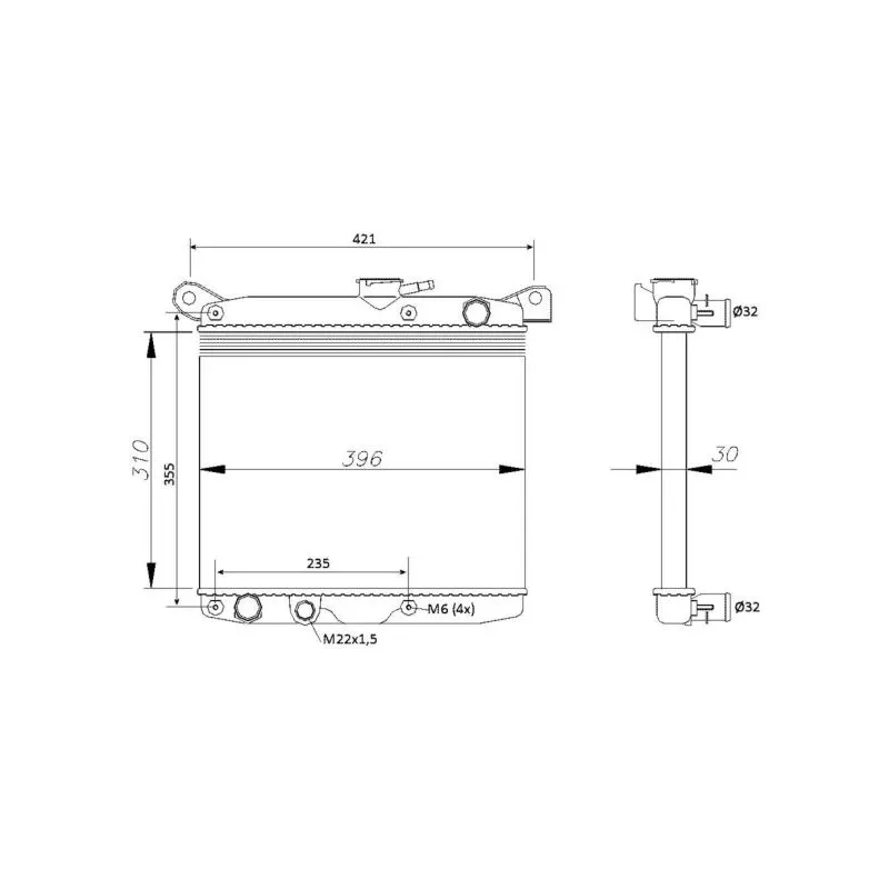 Radiateur, refroidissement du moteur NRF 507916