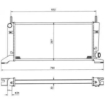 Radiateur, refroidissement du moteur NRF