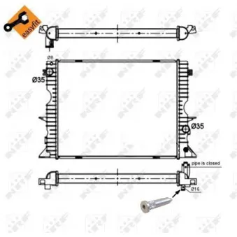 Radiateur, refroidissement du moteur NRF 509730