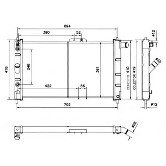 Radiateur, refroidissement du moteur NRF 52056