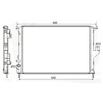 Radiateur, refroidissement du moteur NRF 53118