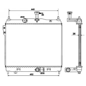 Radiateur, refroidissement du moteur NRF