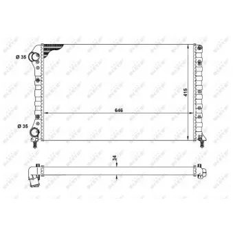 Radiateur, refroidissement du moteur NRF 53627