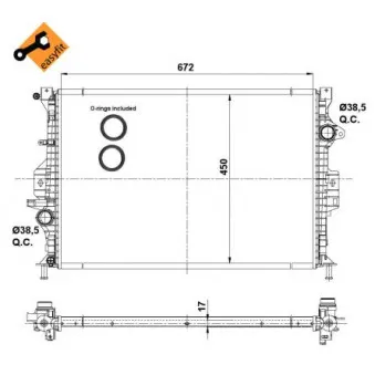 Radiateur, refroidissement du moteur NRF 53737