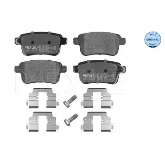 Jeu de 4 plaquettes de frein arrière MEYLE 025 246 9216