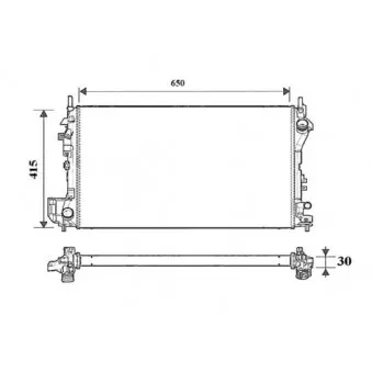 Radiateur, refroidissement du moteur NRF 53838