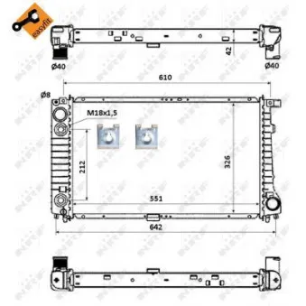 Radiateur, refroidissement du moteur NRF 53877