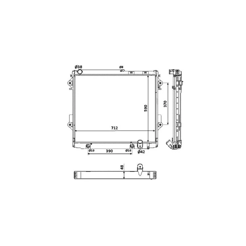 Radiateur, refroidissement du moteur NRF 53924