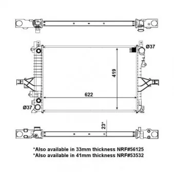 Radiateur, refroidissement du moteur NRF 53946