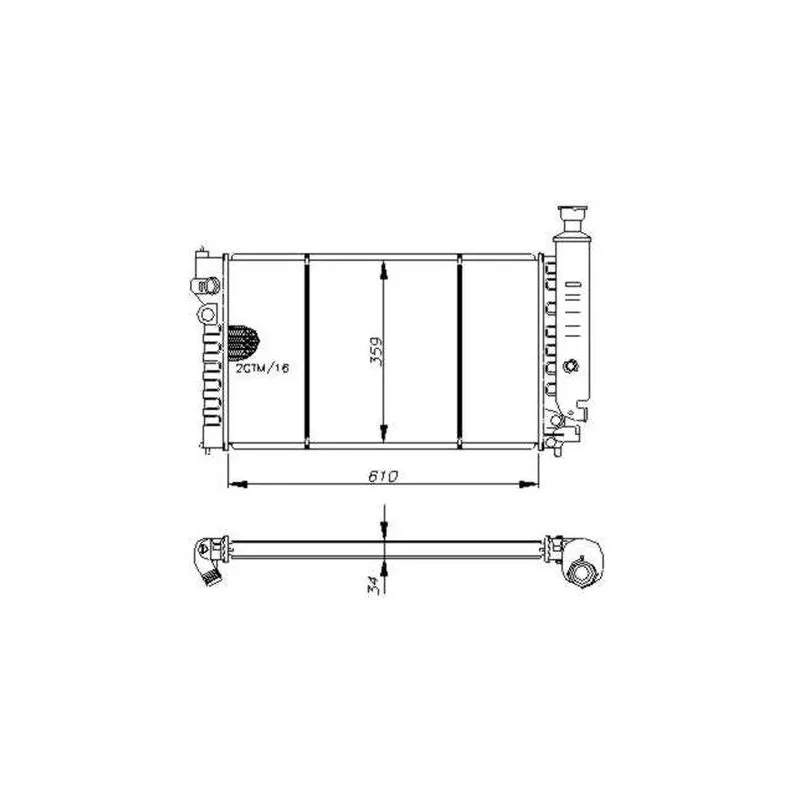 Radiateur, refroidissement du moteur NRF 54635