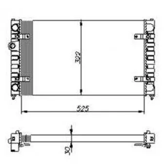 Radiateur, refroidissement du moteur NRF 54688