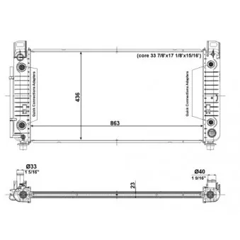 Radiateur, refroidissement du moteur NRF