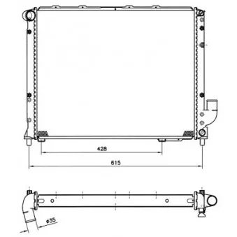 Radiateur, refroidissement du moteur NRF 58005