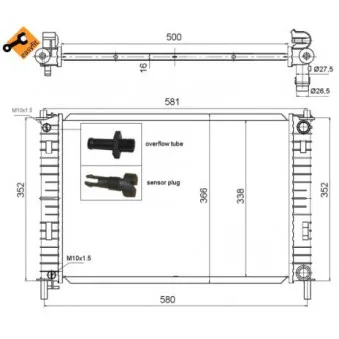 Radiateur, refroidissement du moteur NRF